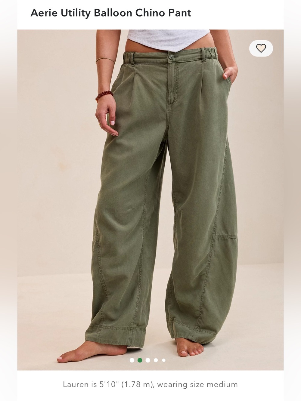 Aerie Utility Balloon Chino Pant